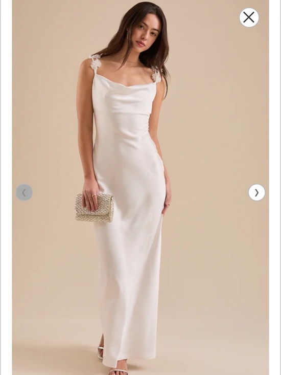 Altar'd State Dresses & Skirts - Altar'd State Ivory Satin Cowl Neck Maxi Dress